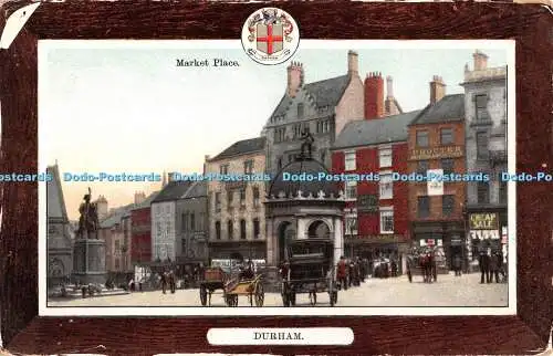 R442968 Durham Market Place A and G Taylor Orthochrome Series Pictorial Post Car