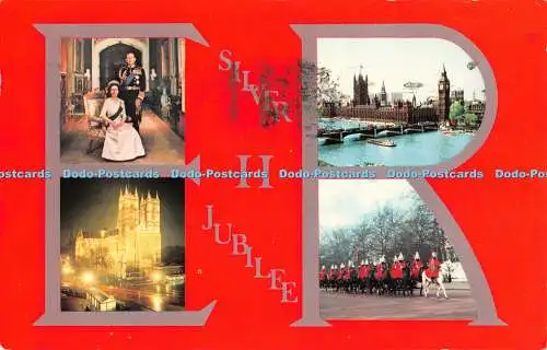 R440759 Silver Jubilee London Westminster Abbey Life Guards in the Mall Photo Pr