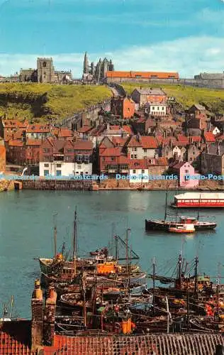 R443407 Whitby The Harbour and Abbey Photo Precision Colourmaster International