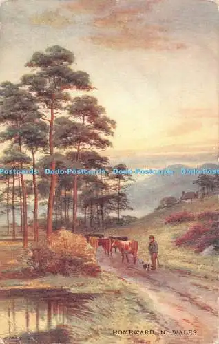 R444077 Homeward N Wales C W Faulkner Series No 512F 1907