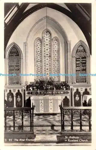 R444333 S 95 The Altar Frontal St Anthony in Roseland Church RP Frank Gratton Pl