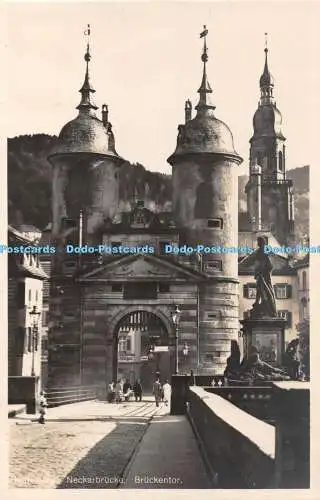 R444609 Heidelberg Neckarbrücke Bruckentor Karl G Peters