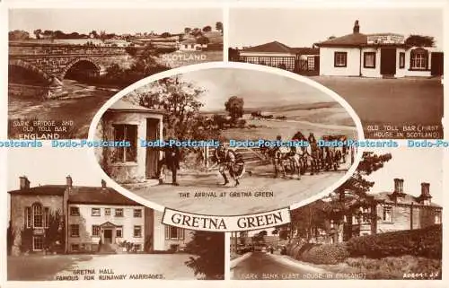 R446559 Gretna Green The Arrival at Gretna Green Old Toll Bar First House in Sco