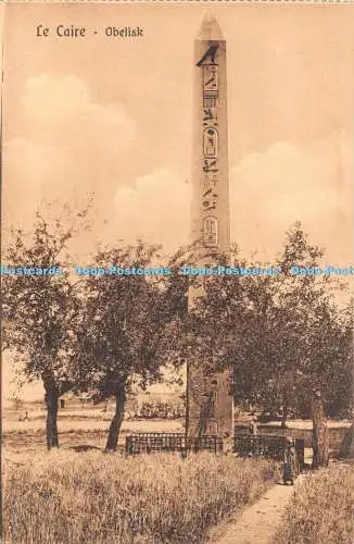 R444745 Le Caire Obelisk The Cairo Postcard Trust Serie 207