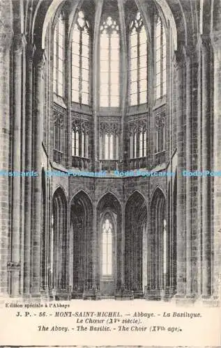 R444808 Mont Saint Michel Die Abtei Die Basilikum Der Chor XV th age l Abbaye