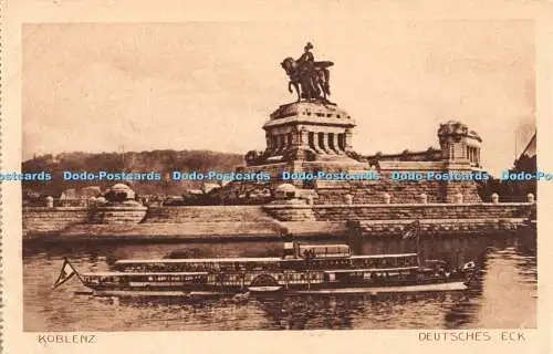 R446726 Koblenz Deutsches Eck Photogravur K T F