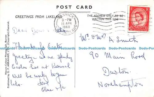 R446766 Bassenthwaite from Whinlatter Pass G P Abraham 1960