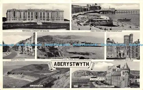 R446807 Aberystwyth The Three Bays North Parade Multi View 1957