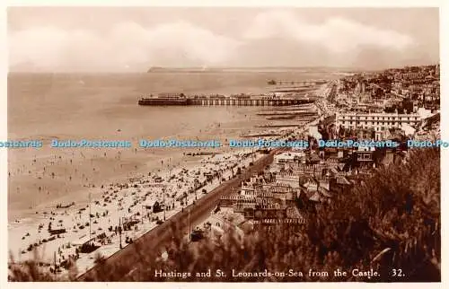 R446857 Hastings and St Leonards on Sea from the Castle S and E Norman RP