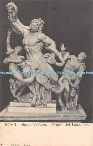 R445199 Roma Museo Vaticano Gruppo del Laocoome E Richter