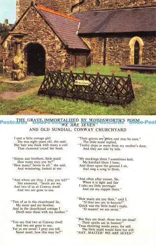 R445217 Das Grab verewigt durch Wordsworth Gedicht Wir sind sieben und alte Sonnenuhr C