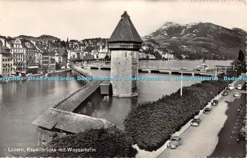 R447290 Luzern Kapellbrücke mit Wasserturm J Schnarrwiler Souvenirs 194 Th Riets