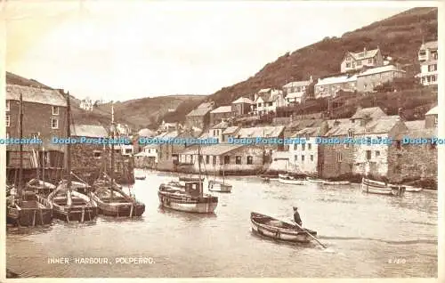 R447377 Innenhafen Polperro G 1510 Valentinstag Carboton Postkarte