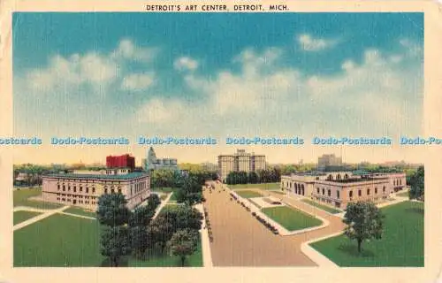 R447517 Mich Detroit Art Centre Detroit Postkarte 1952