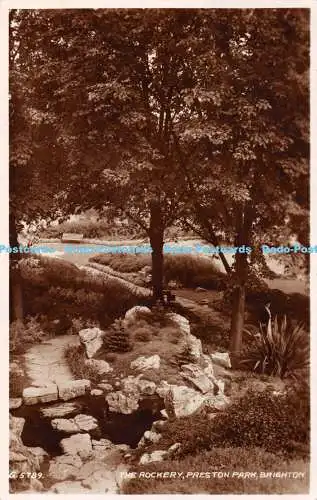 R449596 G 5789 The Rockery Preston Park Brighton Valentines RP 1946