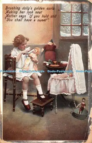 R449650 Brushing Dollys goldene Locken lassen sie ordentlich aussehen Serie 1509 1912