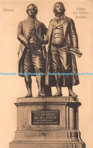 R451461 Weimar Goethe und Schiller Denkmal Hermann Grosse