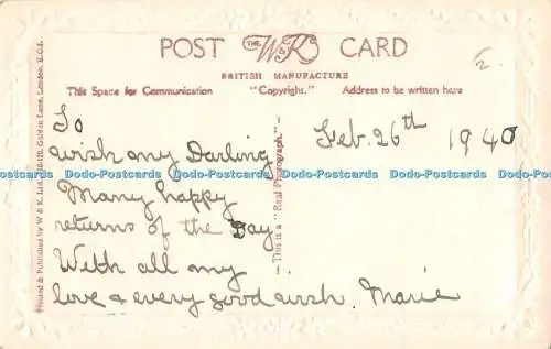 R447621 My Birthday Greeting Sister Dear Cottage W and K RP
