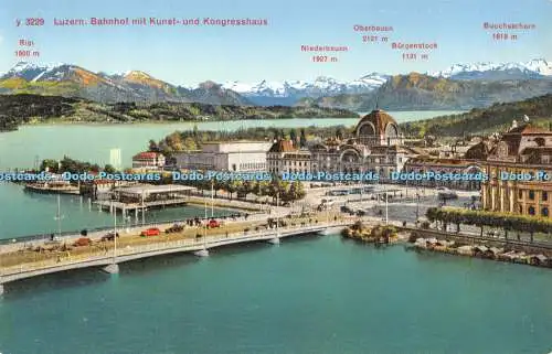 R445941 y 3229 Luzern Bahnhof mit Kunst und Kongresshaus Photoglob Wehrli A G Zu