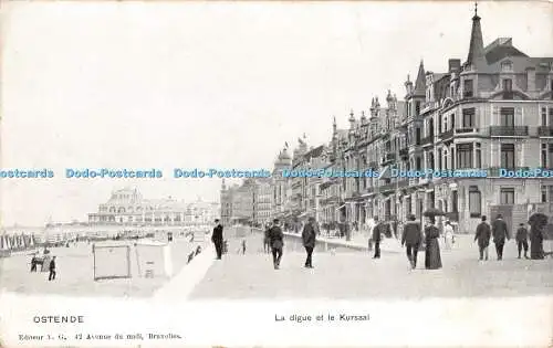 R446032 La digue et le Kursaal Ostende V G 42 Avenue du midi Bruxelles