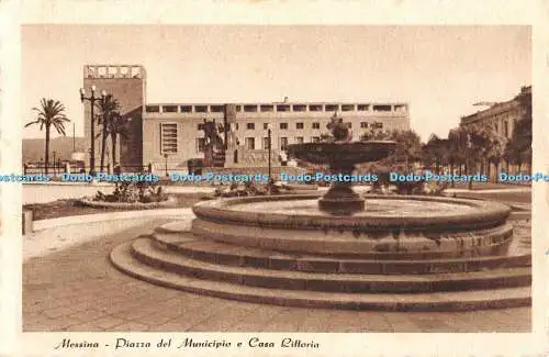 R449952 Messina Piazza del Municipio e Casa Littoria Carisme Messina gedruckt in