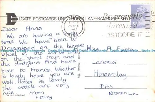 R446117 Pegwell Bay The Viking Ship and Hovercraft ET5715 Elgate 1982