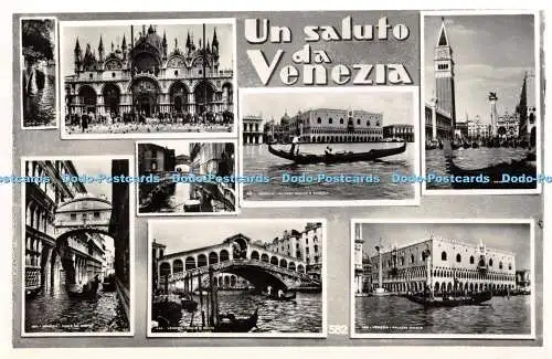 R448002 Un Saluto da Venezia Palazzo Ducale e Gondola Palazzo Ducale G Brocca RP