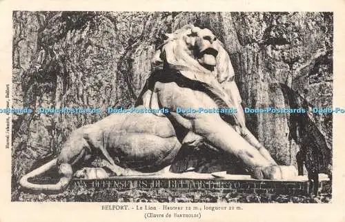 R446238 Belfort Le Lion CEuvre de Bartholdi Marcel Schmitt