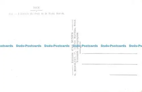 R453500 Nice 642 LEntree du Port et le Mont Boron Munier G Montluet