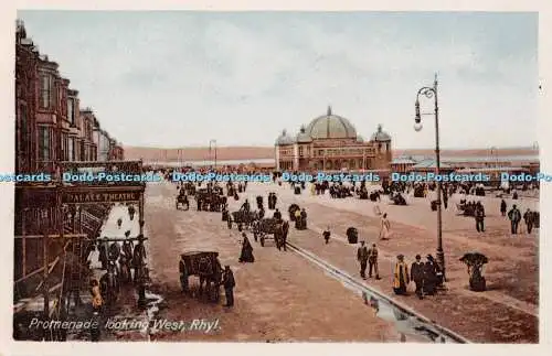 R446380 Promenade Look West Rhyl The Milton Fac Simile Series No 47 Woolstone