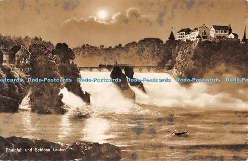 R448272 Rheinfall und Schloss Laufen A H Widmer Hotel Schlossli Worth Photoglob