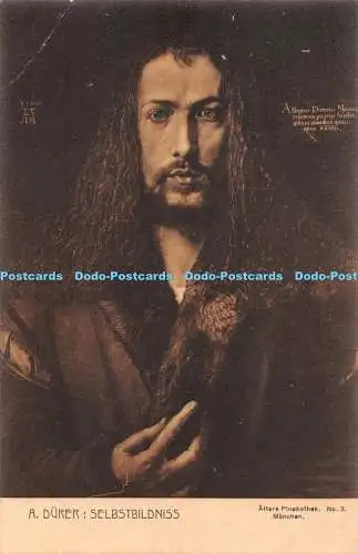 R452181 A Durer Selbstbildniss Alte Pinakothek Percy Hein No 3