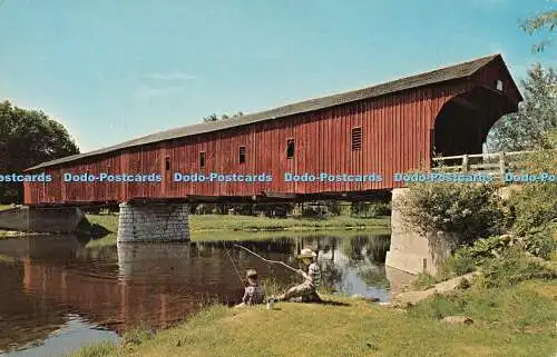 R448420 Ontario Kitchener The West Montrose Covered Bridge Traveltime Grant Mann