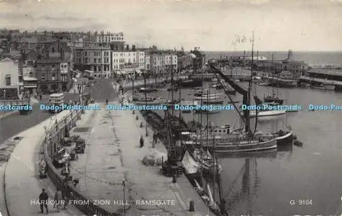 R453782 Hafen von Zion Hill Ramsgate G 9104 Silbereske Postkarte Valentinstag an