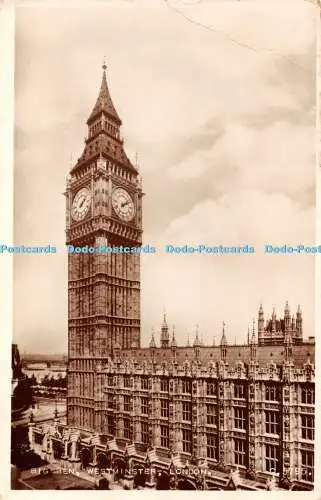 R450595 London Westminster Big Ben Valentine RP 1955