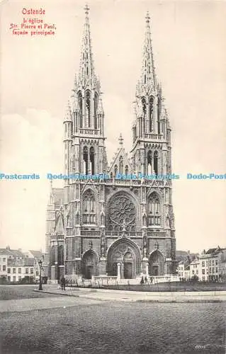 R450740 Ostende L eglise Sts Pierre et Paul Fassade Principale V G