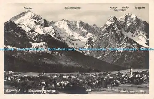 R454030 Garmisch mit Wettersteingebirge H Huber Nr 582