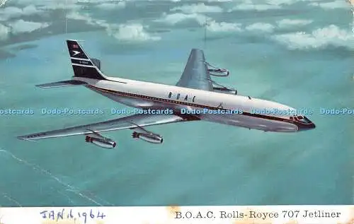 R448779 B O A C Rolls Royce 707 Jetliner Boeing Airplane Company 1964