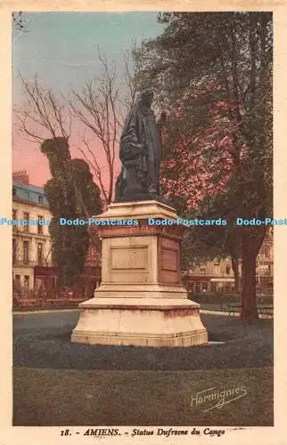 R450853 Amiens Statue Dufresne du Cange Harmignies 1935
