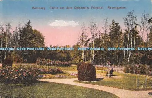 R454177 Hamburg Partie aus dem Ohlsdorfer Friedhof Rosengarten K W H