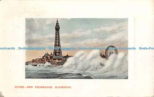 R454236 Blackpool New Promenade Storm E R G Victoria Series No 2 P 1908