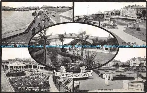 R451014 Clacton on Sea The Bridge Promenade Gardens Valentine Bromotone Serie M