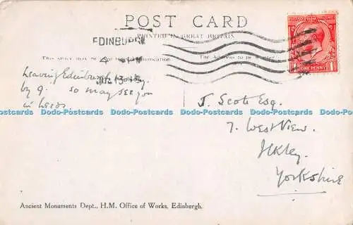 R452814 Bankettsaal Edinburgh Castle Ancient Monument Dept H M Office of Wor