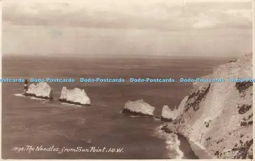 R448990 1898 The Needles from Sun Point I O W Sunshine Series RP E A Sweetman