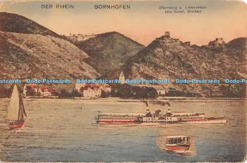 R451028 Der Rhein Bornhofen Sternberg u Liebenstein Heiss