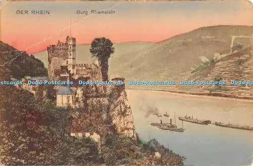 R451030 Der Rhein Burg Rheinstein Heiss