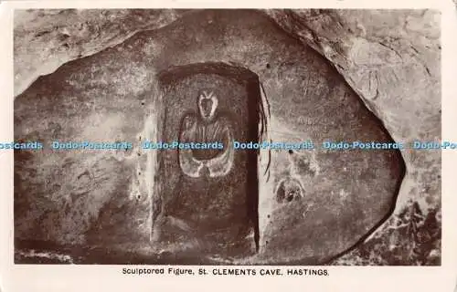 R454345 Hastings St Clements Höhle Skulptur Figur W und K RP