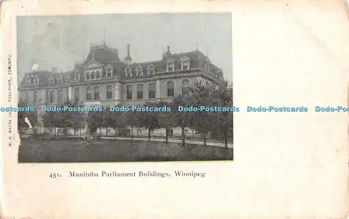 R452961 451 Manitoba Parlamentsgebäude Winnipeg W G Macfa Lane 1905