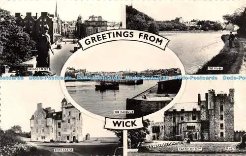 R453138 Greetings from Wick D6179 Valentines RP 1955 Multi View