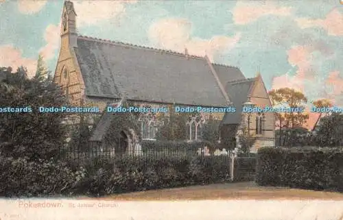 R454602 P 5241 Pokesdown St James Church Autochrom Bild Briefpapier Pfau